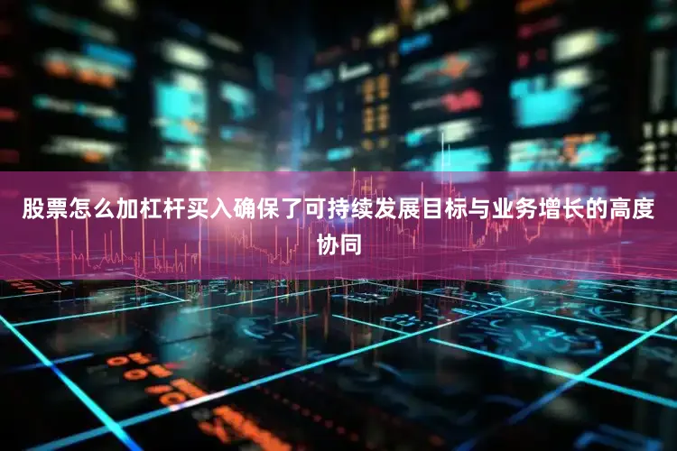 股票怎么加杠杆买入确保了可持续发展目标与业务增长的高度协同